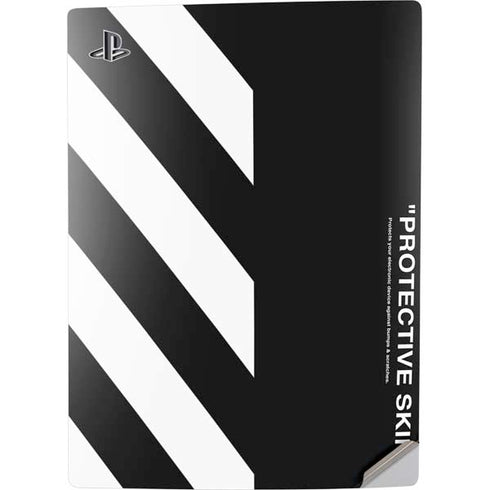 Black and White Stripes PS5 Digital Edition Console Skin